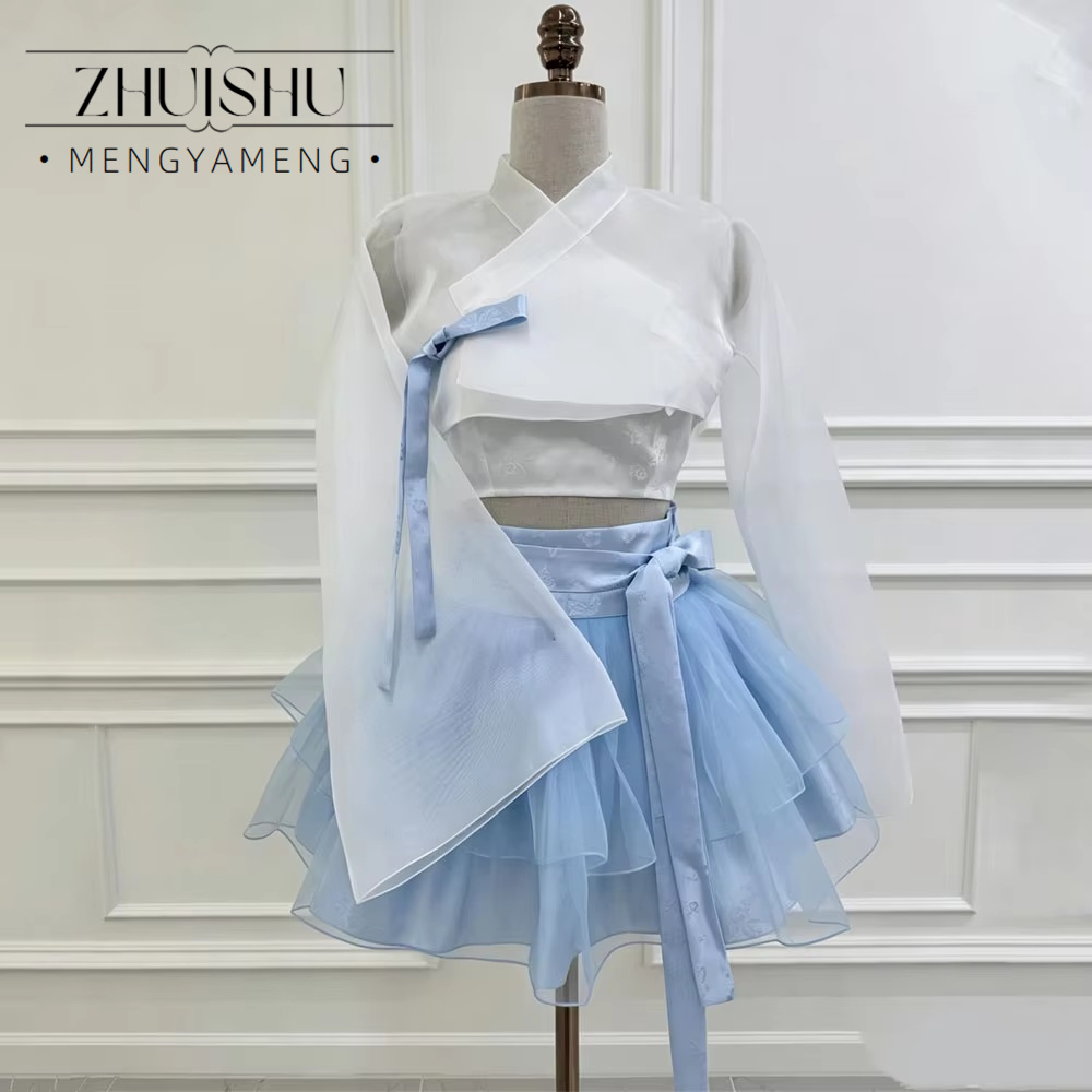 Modern Blue White 3Pcs Short C - Modern Korean Lifestyle recension och pris